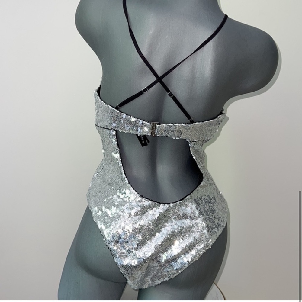 Silver Sequin Women's Top - Picture 4 of 8